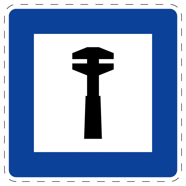 1 pièce de panneau de signalisation "Dépannage" 2–15 cm F-Verk-359