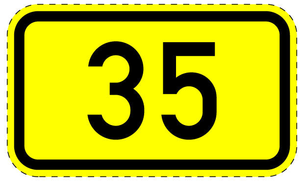 1 pièce de panneau de signalisation 2-15 cm F-Verk-401