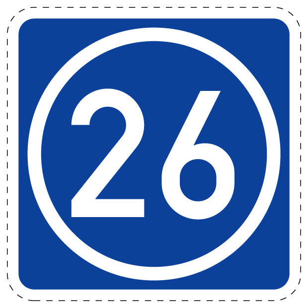 1 pièce de panneau de signalisation 2-15 cm F-Verk-406