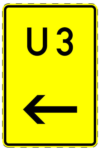 1 pièce de panneau de signalisation 20-70 cm F-Verk-455-11