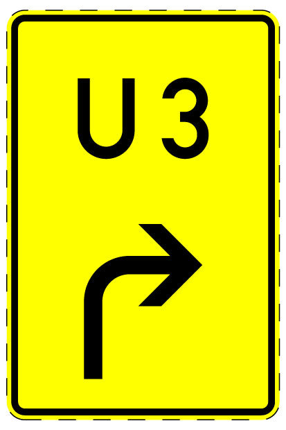 1 pièce de panneau de signalisation 20-70 cm F-Verk-455-20