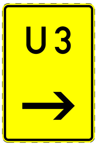 1 pièce de panneau de signalisation 20-70 cm F-Verk-455-21