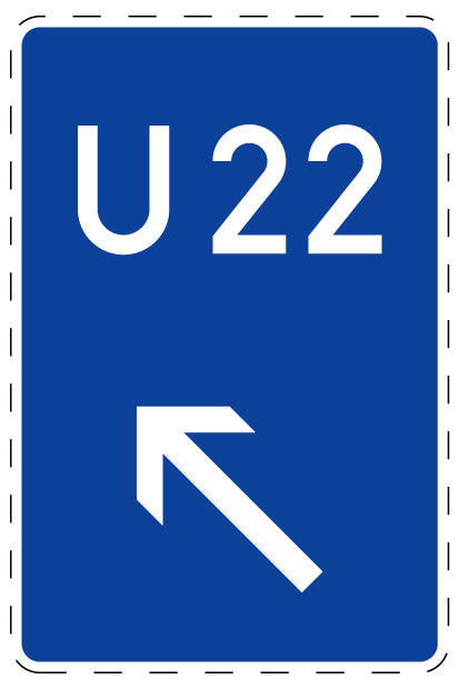 1 pièce de panneau de signalisation 20-70 cm F-Verk-460-12