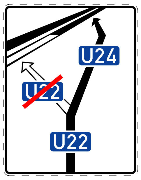 1 pièce de panneau de signalisation 2-15 cm F-Verk-466