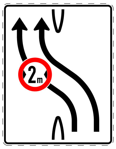 1 pièce de panneau de signalisation 20-70 cm F-Verk-505-11