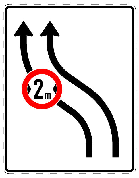 1 pièce de panneau de signalisation 20-70 cm F-Verk-515-11