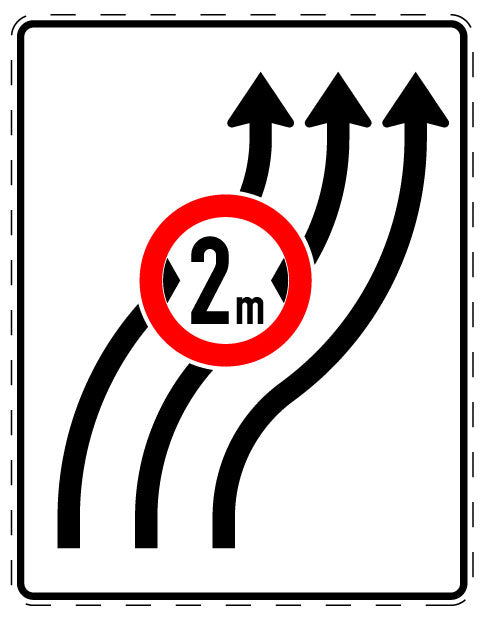 1 pièce de panneau de signalisation 20-70 cm F-Verk-515-23