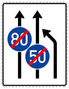 1 pièce de panneau de signalisation 20-70 cm F-Verk-535-11