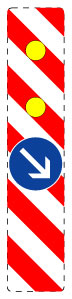 1 pièce de panneau de signalisation 2-15 cm F-Verk-605-23