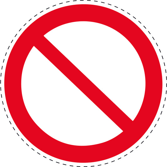 Autocollant d'interdiction "Interdiction générale" en plastique PVC, ES-SI00