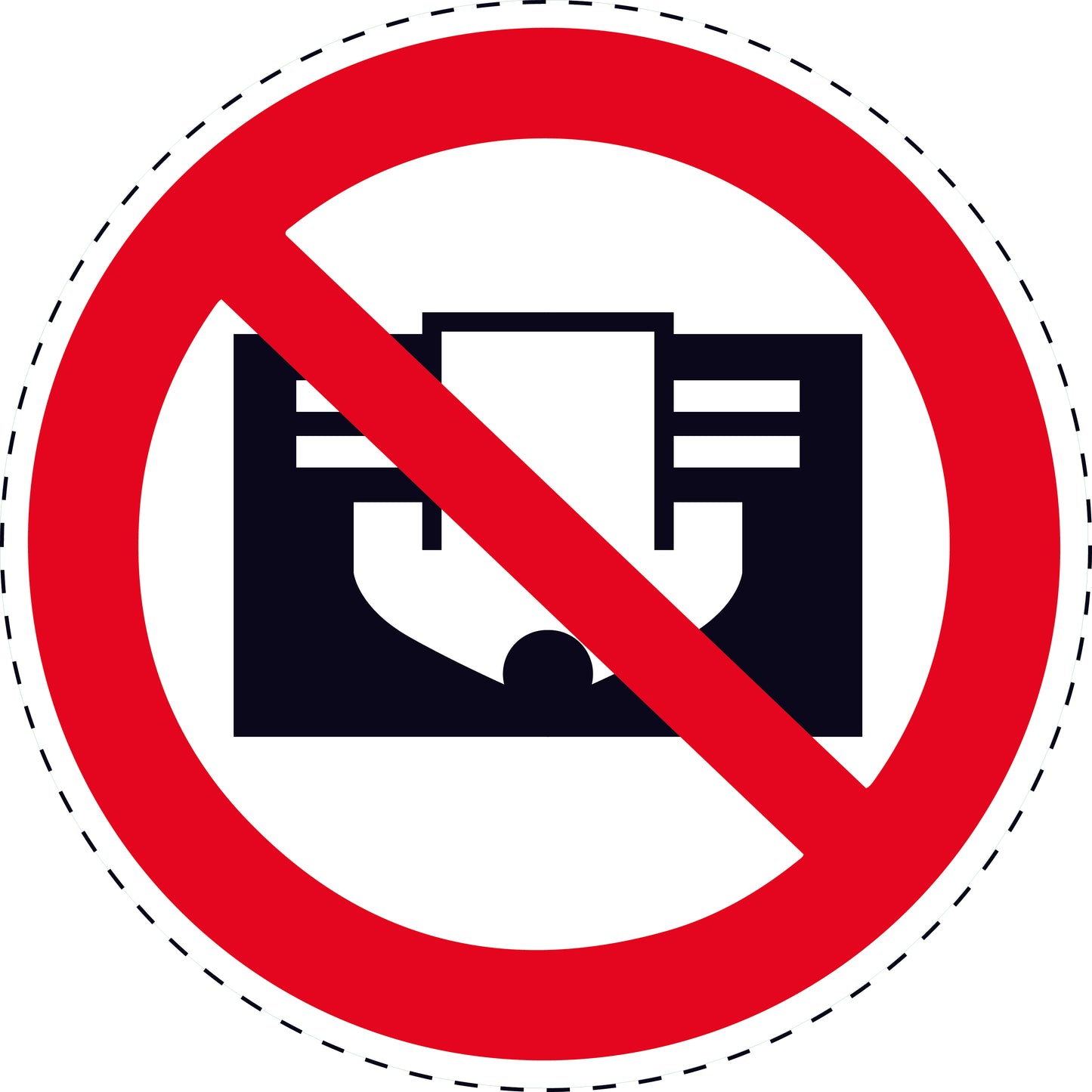 Autocollant d'interdiction "Ne pas recouvrir" en plastique PVC, ES-SI300