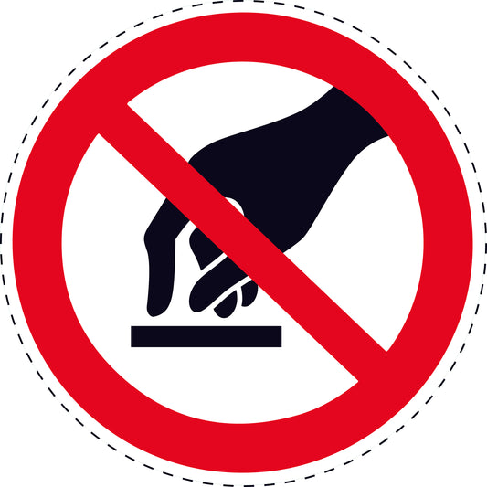 Autocollant d'interdiction "Ne pas toucher" en plastique PVC, ES-SI80