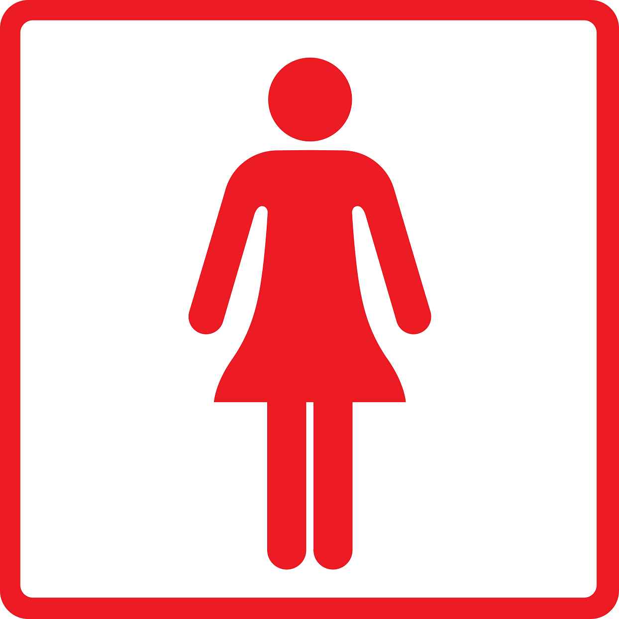 Autocollants de bâtiment avec pictogramme "Toilettes pour dames" 5-30 cm EW-PIKTO1000-14