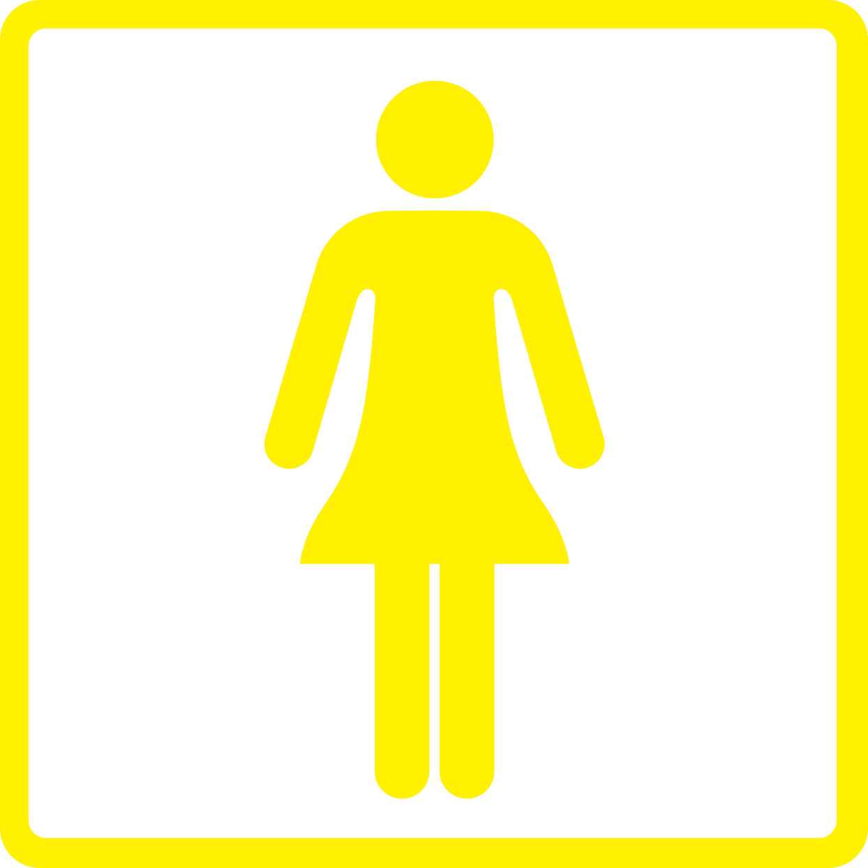 Autocollants de bâtiment avec pictogramme "Toilettes dames" 5-30 cm ES-PIKTO1000-3