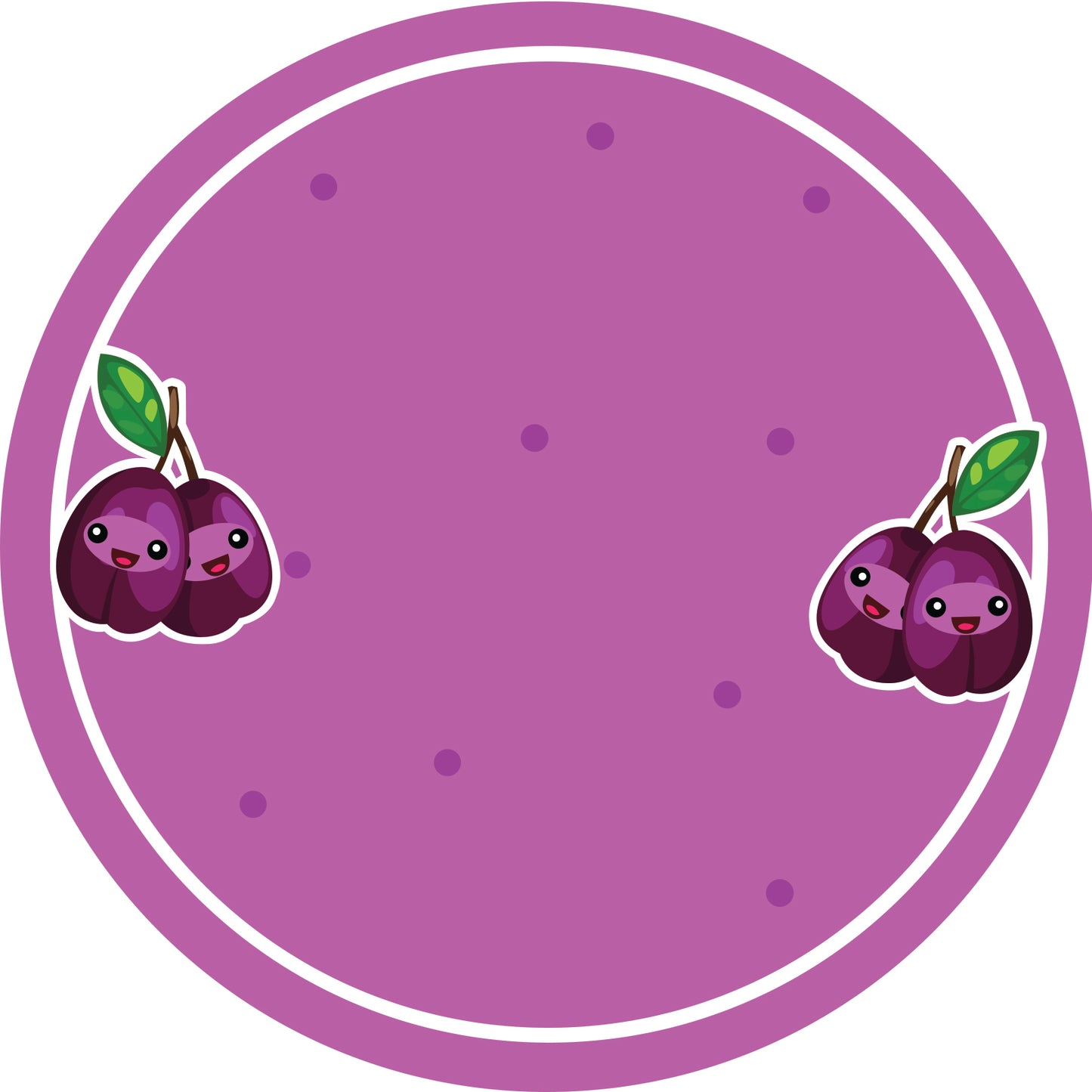 Autocollants de confiture, étiquettes de conservation, étiquettes ménagères, étiquettes rondes avec finition mate LHMAR17260-Prune 2