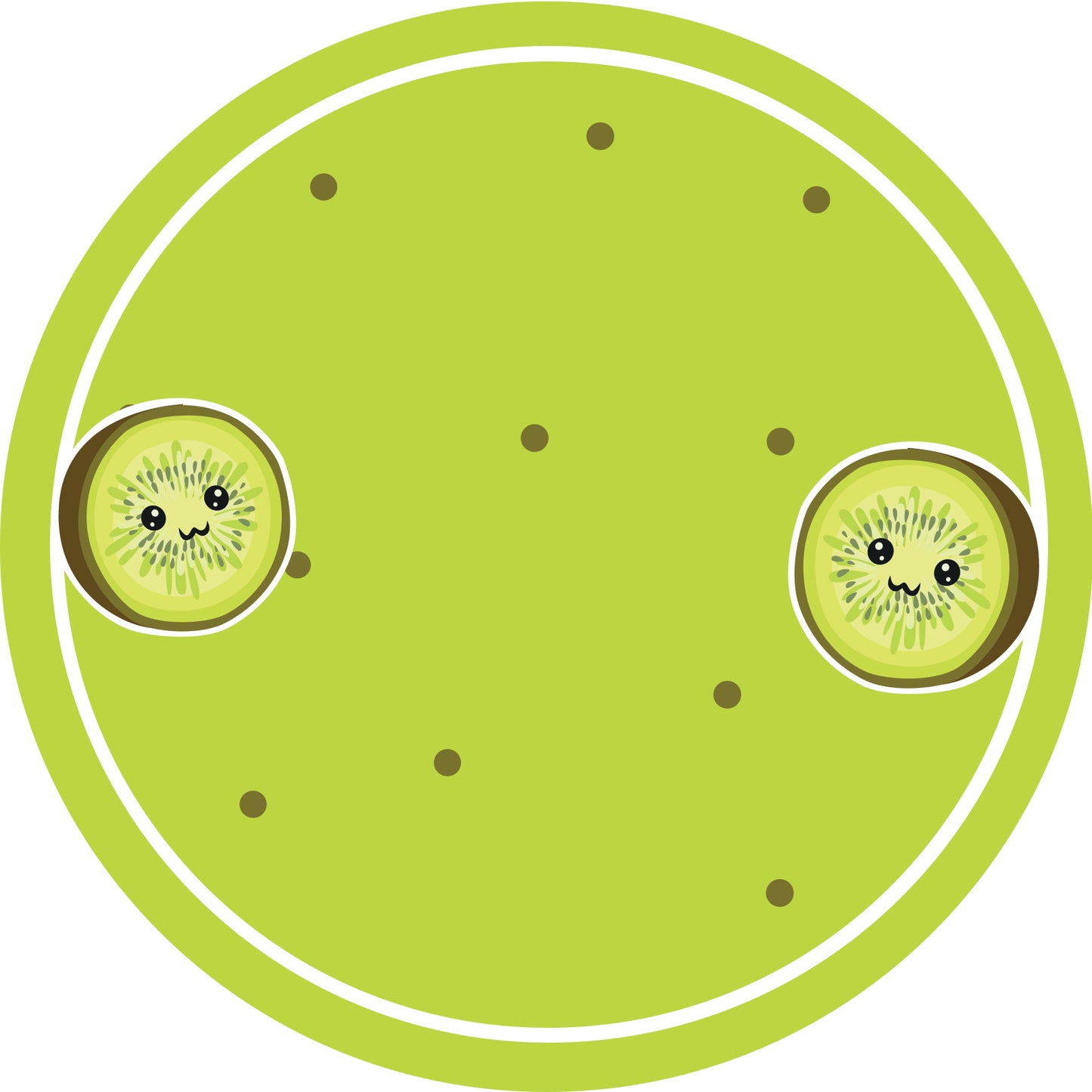 Autocollants de confiture, étiquettes de conservation, étiquettes ménagères, étiquettes rondes avec finition mate LHMAR17300-Kiwi