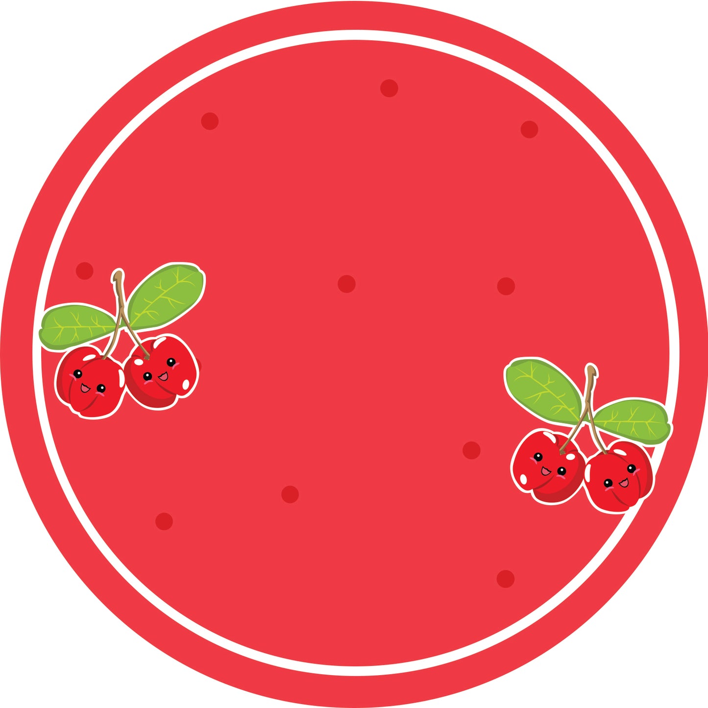 Autocollants pour confiture, étiquettes de conservation, étiquettes ménagères, étiquettes rondes avec finition mate LHMAR17350-Cerise d'Érable