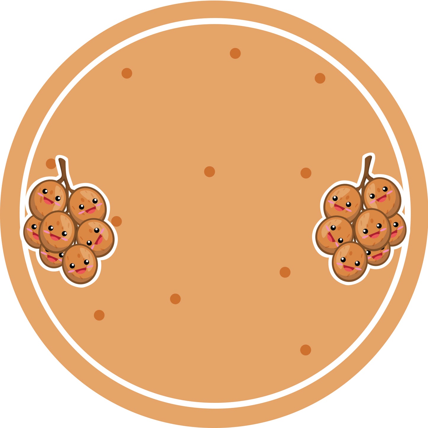 Autocollants pour confiture, étiquettes de conservation, étiquettes ménagères, étiquettes rondes avec finition mate LHMAR17460-Arbre à Langsat