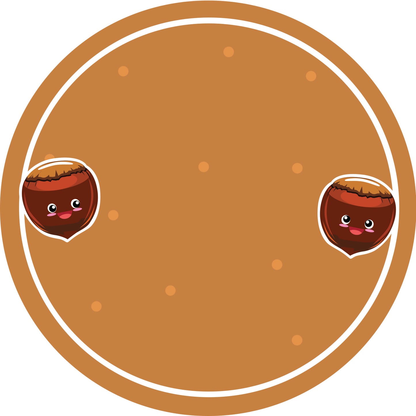 Autocollants de confiture, étiquettes de conservation, étiquettes ménagères, étiquettes rondes avec finition mate LHMAR17520-Noisette