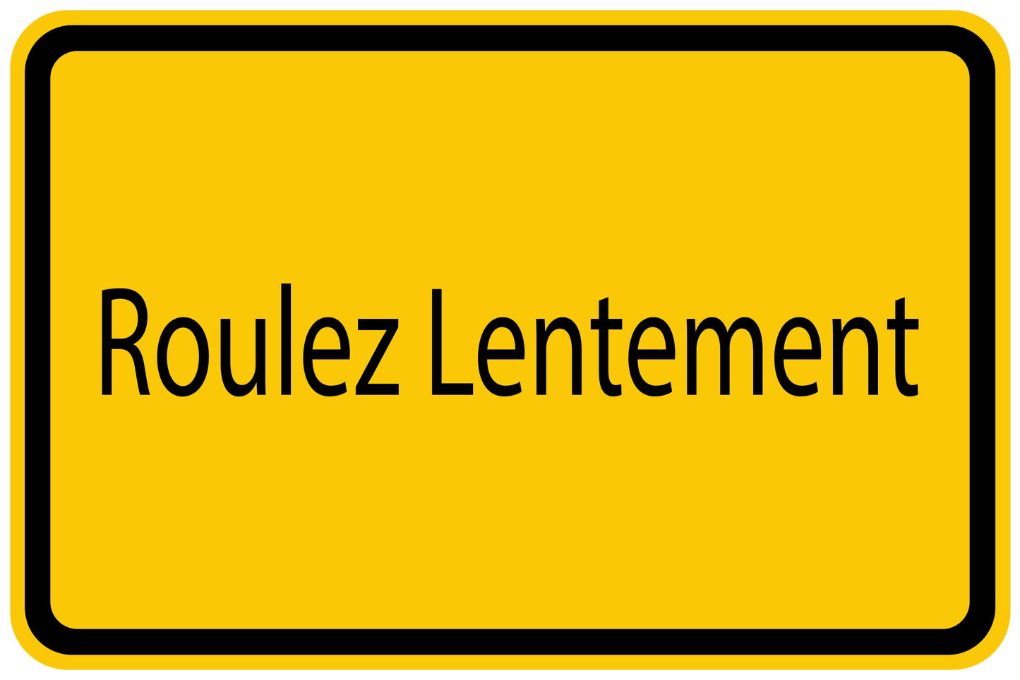 Autocollant de chantier " Roulez Lentement" jaune F-BAU-1470