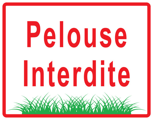 Autocollant "Pelouse Interdite" en PVC de 10 à 60 cm, F-KEEPOFFGRASS-H-10000-14