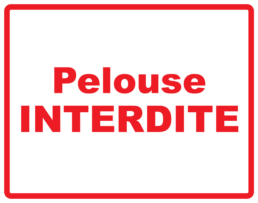 Autocollant ""Pelouse Interdite" en PVC de 10 à 60 cm, F-KEEPOFFGRASS-H-10400-14