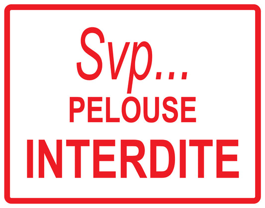 Autocollant "Svp.. Pelouse Interdite" en PVC de 10 à 60 cm, F-KEEPOFFGRASS-H-10500-14