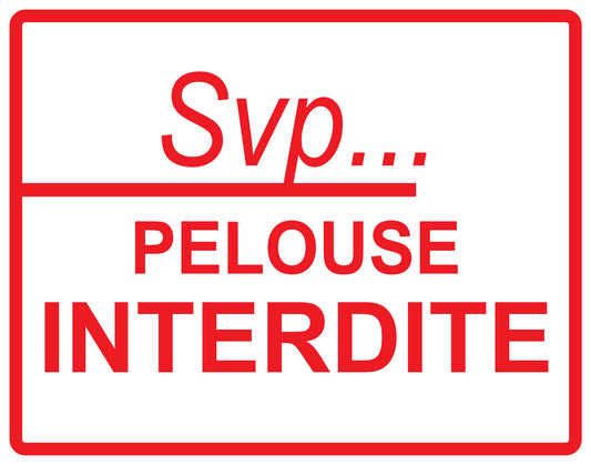 Autocollant "Svp.. Pelouse Interdite" en PVC de 10 à 60 cm, F-KEEPOFFGRASS-H-10600-14