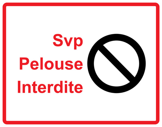 Autocollant "Svp Pelouse Interdite" en PVC de 10 à 60 cm, F-KEEPOFFGRASS-H-10700-14