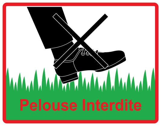 Autocollant ""Pelouse Interdite" en PVC de 10 à 60 cm, F-KEEPOFFGRASS-H-11100-14