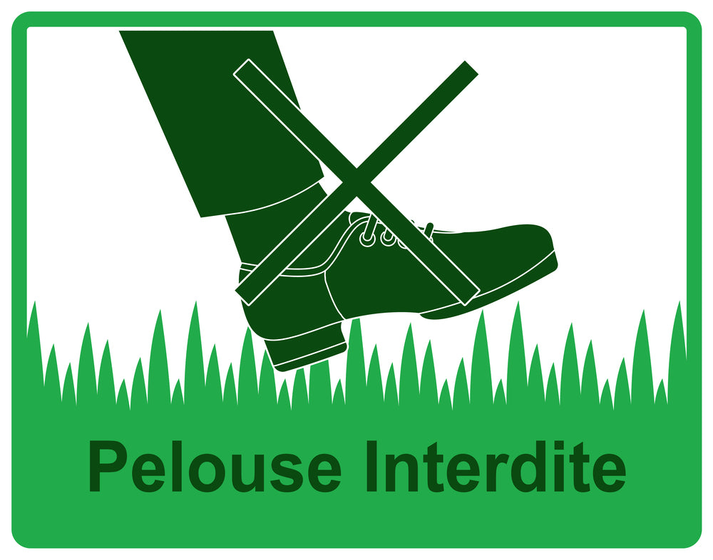 Autocollant ""Pelouse Interdite" en PVC de 10 à 60 cm, F-KEEPOFFGRASS-H-11100-54