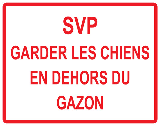 Autocollant "SVP Garder les chiens en dehors du gazon" en PVC de 10 à 60 cm, F-KEEPOFFGRASS-H-11700-14