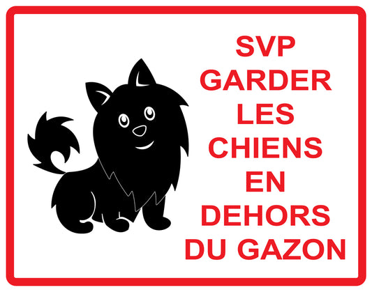 Autocollant "SVP Garder les chiens en dehors du gazon" en PVC de 10 à 60 cm, F-KEEPOFFGRASS-H-11800-14