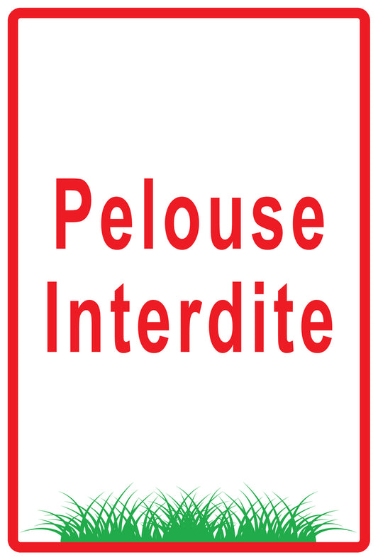 Autocollant "Pelouse Interdite" en PVC de 10 à 60 cm, F-KEEPOFFGRASS-V-10000-14