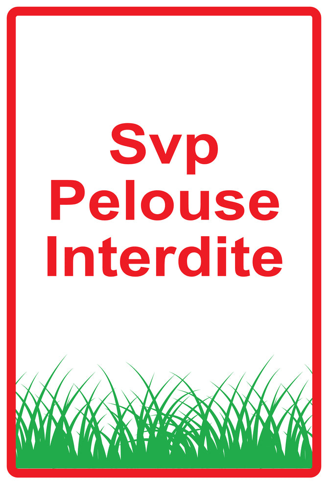 Autocollant ""Svp Pelouse Interdite en PVC de 10 à 60 cm, F-KEEPOFFGRASS-V-10100-14