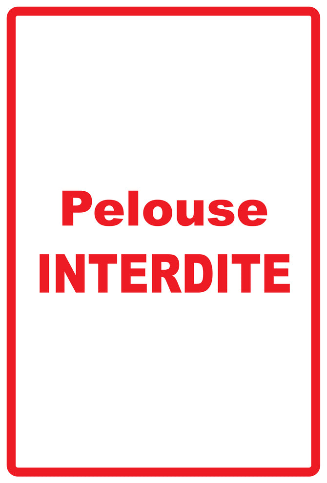 Autocollant ""Pelouse Interdite" en PVC de 10 à 60 cm, F-KEEPOFFGRASS-V-10400-14