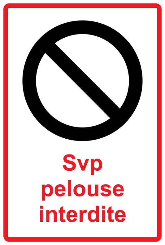 Autocollant "Svp Pelouse Interdite" en PVC de 10 à 60 cm, F-KEEPOFFGRASS-V-10700-14