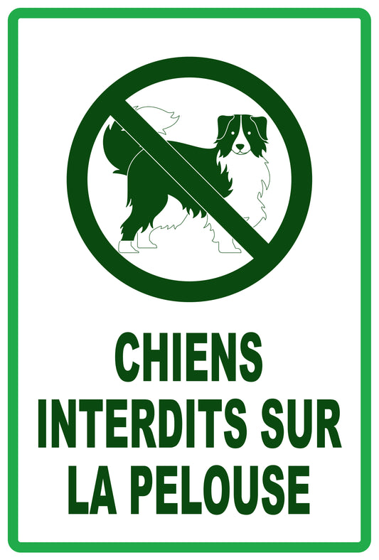Autocollant "Chiens interdits sur la pelouse" en PVC de 10 à 60 cm, F-KEEPOFFGRASS-V-12000-54