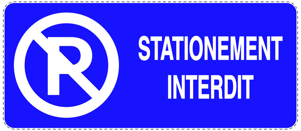 Autocollant "STATIONNEMENT INTERDIT " F-NPRK-1110-44