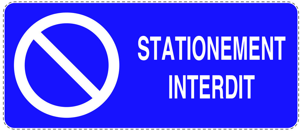 Autocollant "STATIONNEMENT INTERDIT " F-NPRK-1120-44