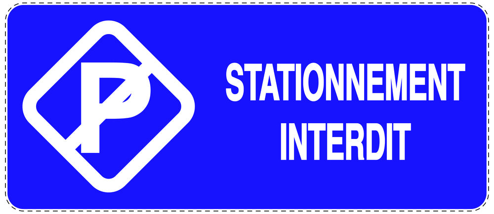 Autocollant "STATIONNEMENT INTERDIT" F-NPRK-1230-44