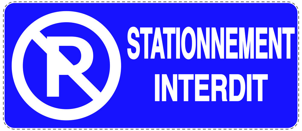 Autocollant "STATIONNEMENT INTERDIT" F-NPRK-1290-44