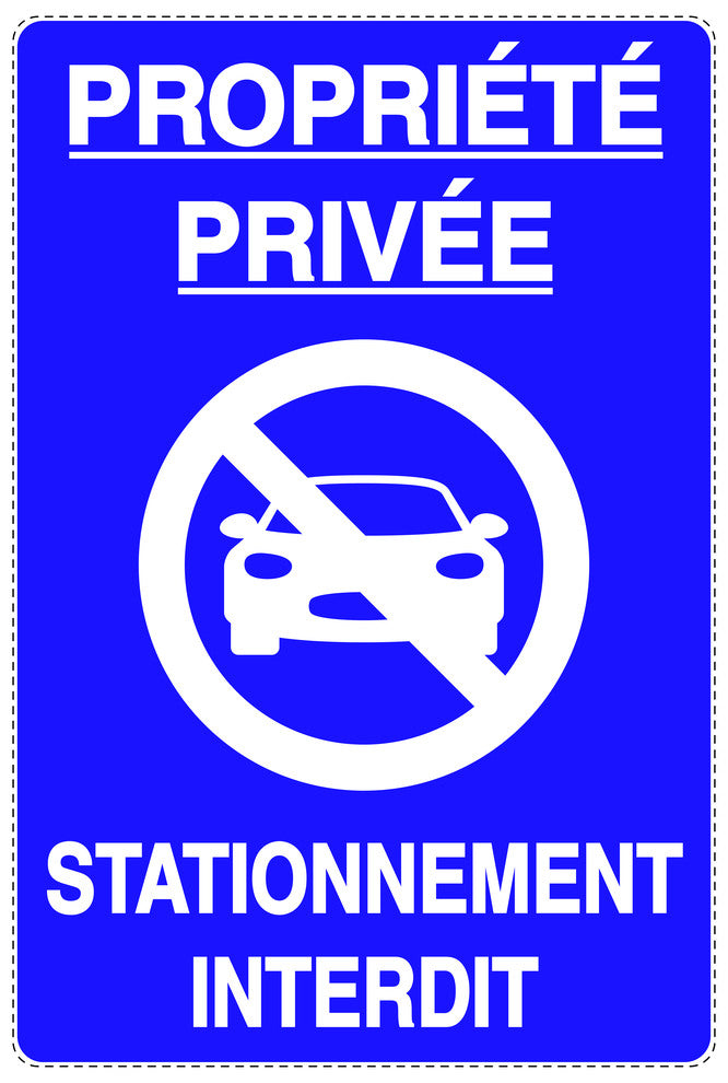 Autocollant "PROPRIÉTÉ PRIVÉE STATIONNEMENT INTERDIT" F-NPRK-2070-44
