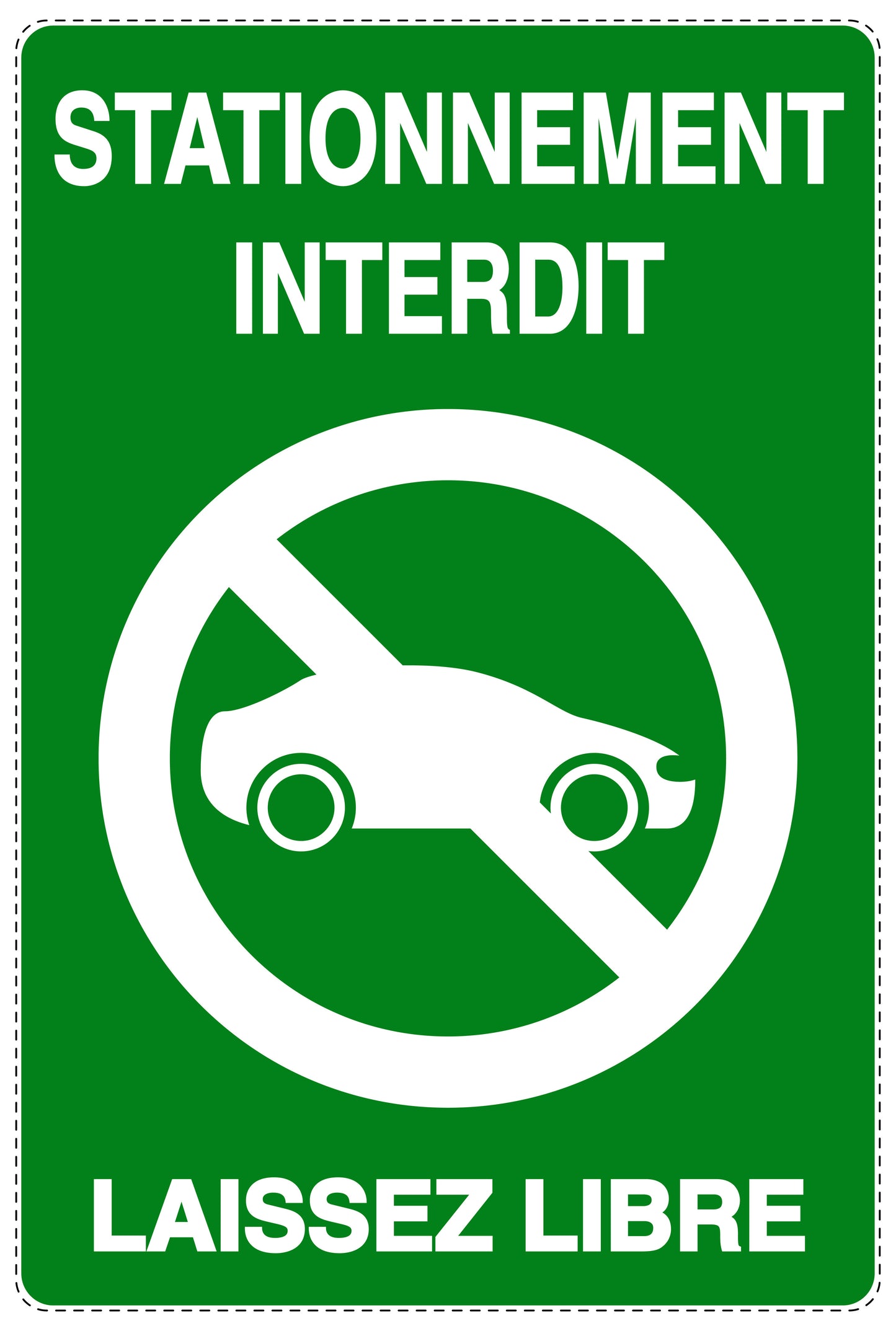 Autocollant "STATIONNEMENT INTERDIT LAISSEZ LIBRE" F-NPRK-2200-54