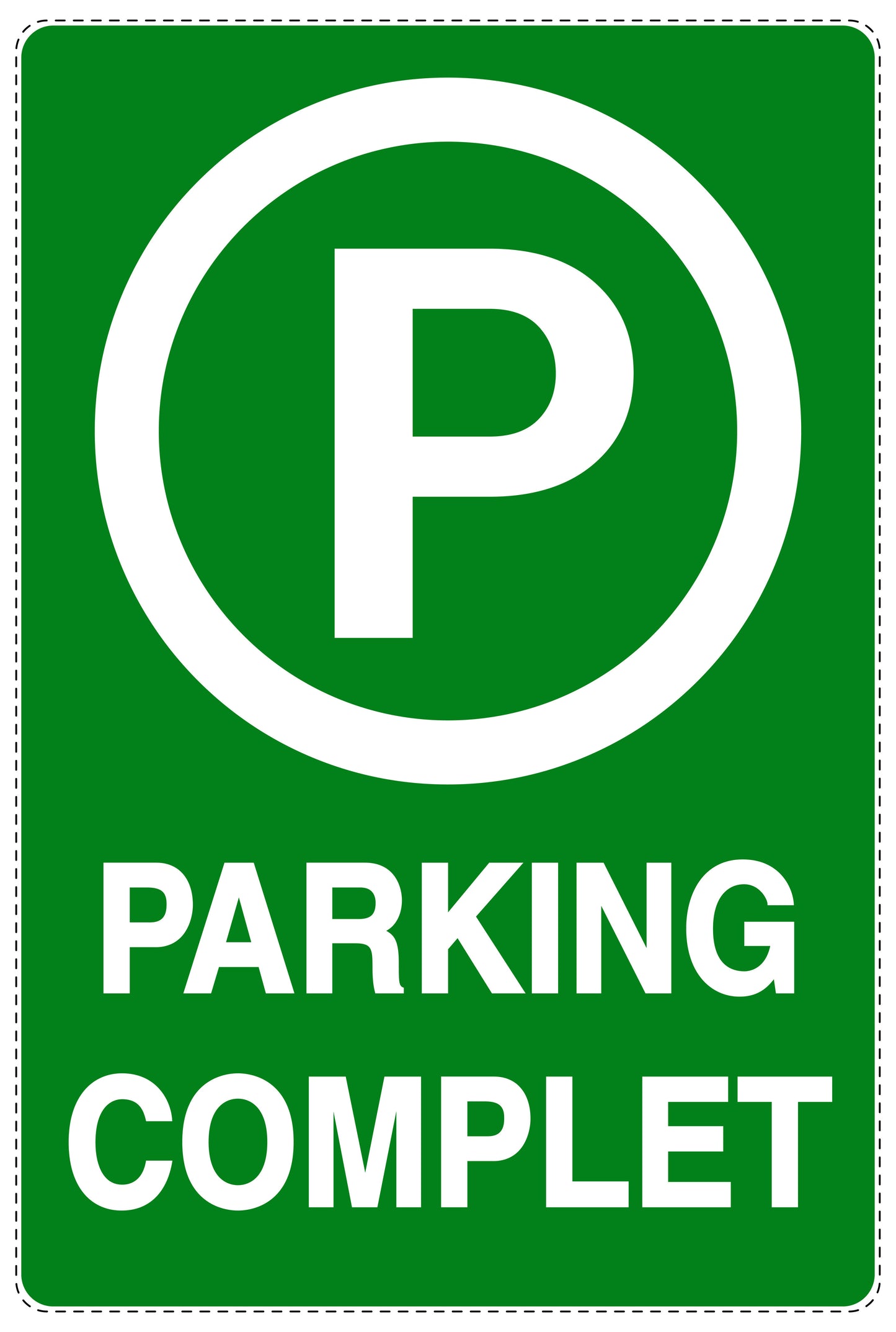 Autocollant "PARKING COMPLET" F-NPRK-2280-54