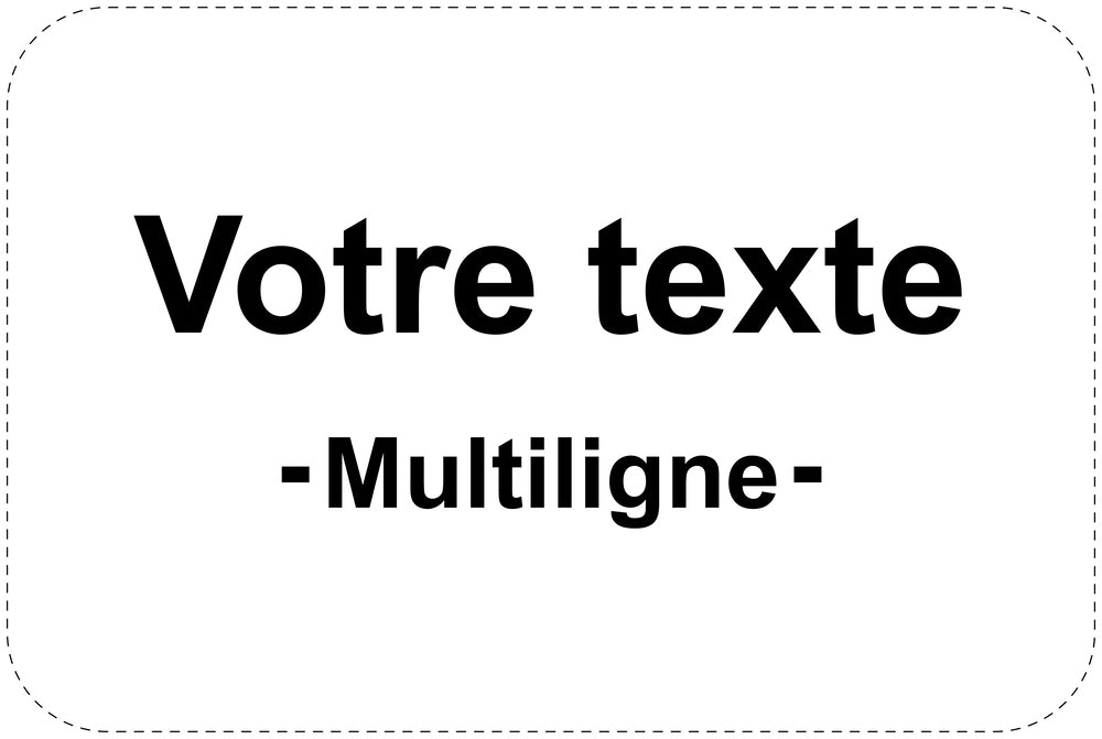 Texte personnalisé - plusieurs lignes - (stationnement interdit) en tant qu'autocollant EW-PARKEN-10000-V-88