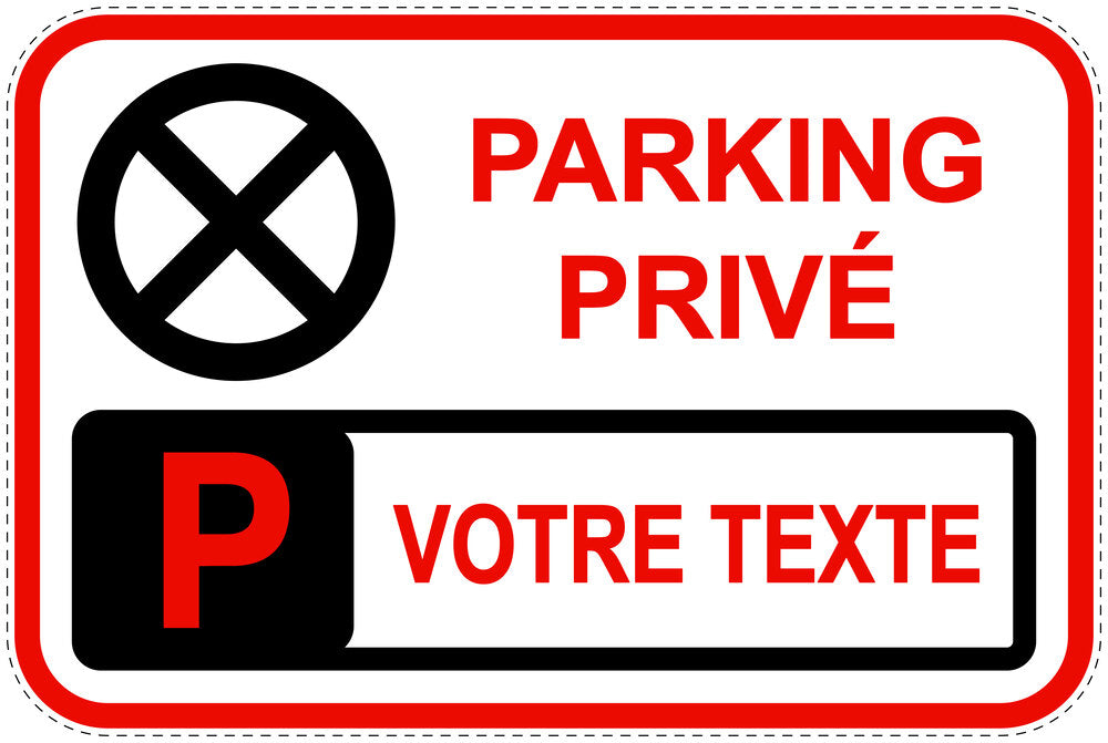 Panneaux d'interdiction de stationnement (stationnement interdit) rouge comme autocollant F-PARKEN-10200-V-14-Wunsch