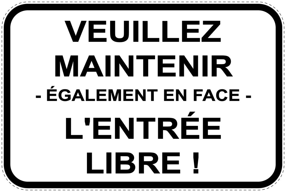 Panneaux d'interdiction de stationnement (stationnement interdit) blancs comme autocollant F-PARKEN-11000-V-0