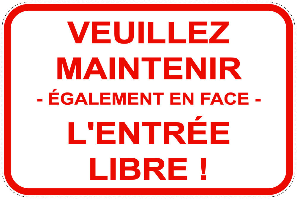 Panneaux d'interdiction de stationnement (stationnement interdit) rouge comme autocollant F-PARKEN-11000-V-14