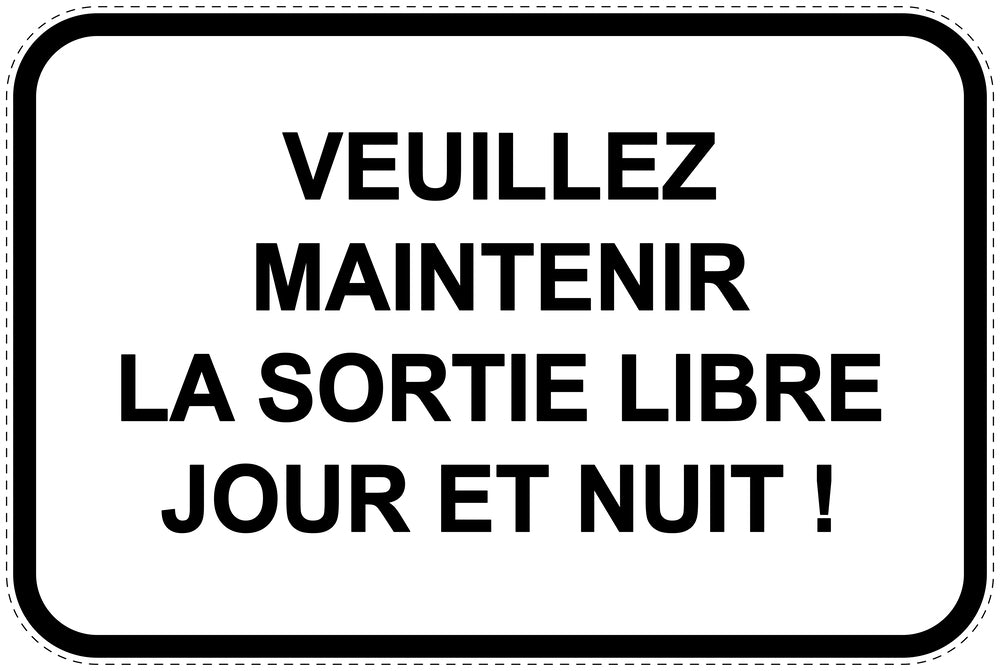 Panneaux d'interdiction de stationnement (stationnement interdit) blancs comme autocollant F-PARKEN-11100-V-0